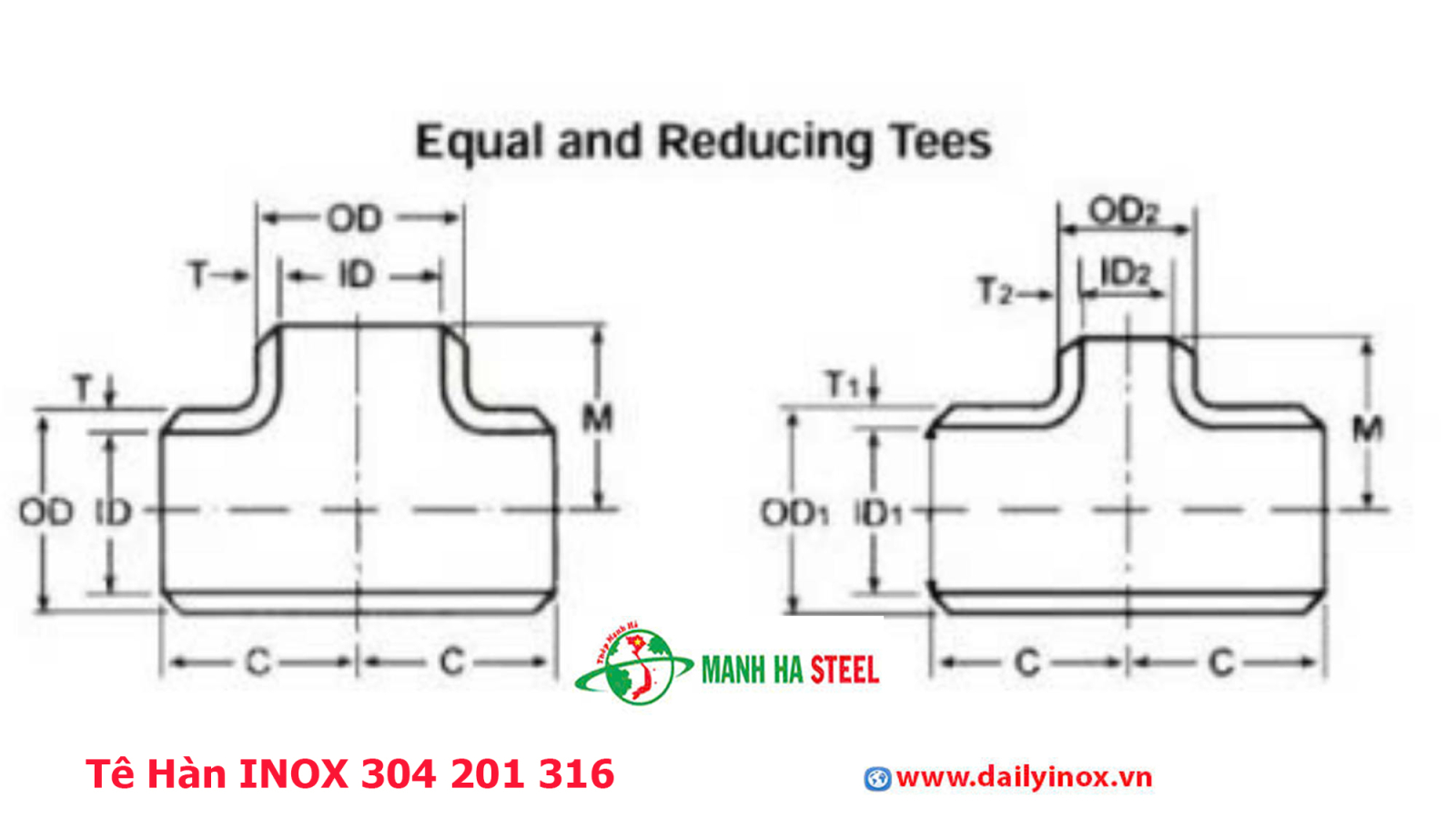 Tê Hàn INOX 304 201 316
