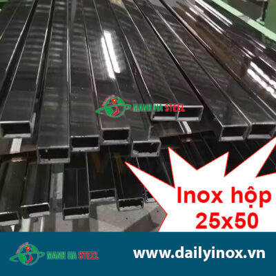 Hộp Inox Chữ Nhật 25.0x50.0mm - Đại lý Inox Mạnh Hà và Bảng Giá Chi Tiết