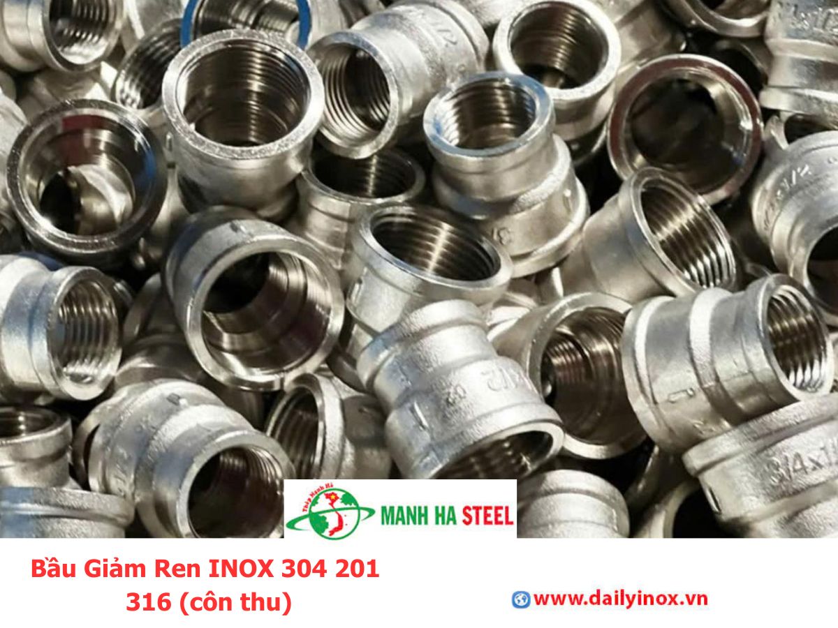 Bầu Giảm Ren INOX 304 201 316 (côn thu)