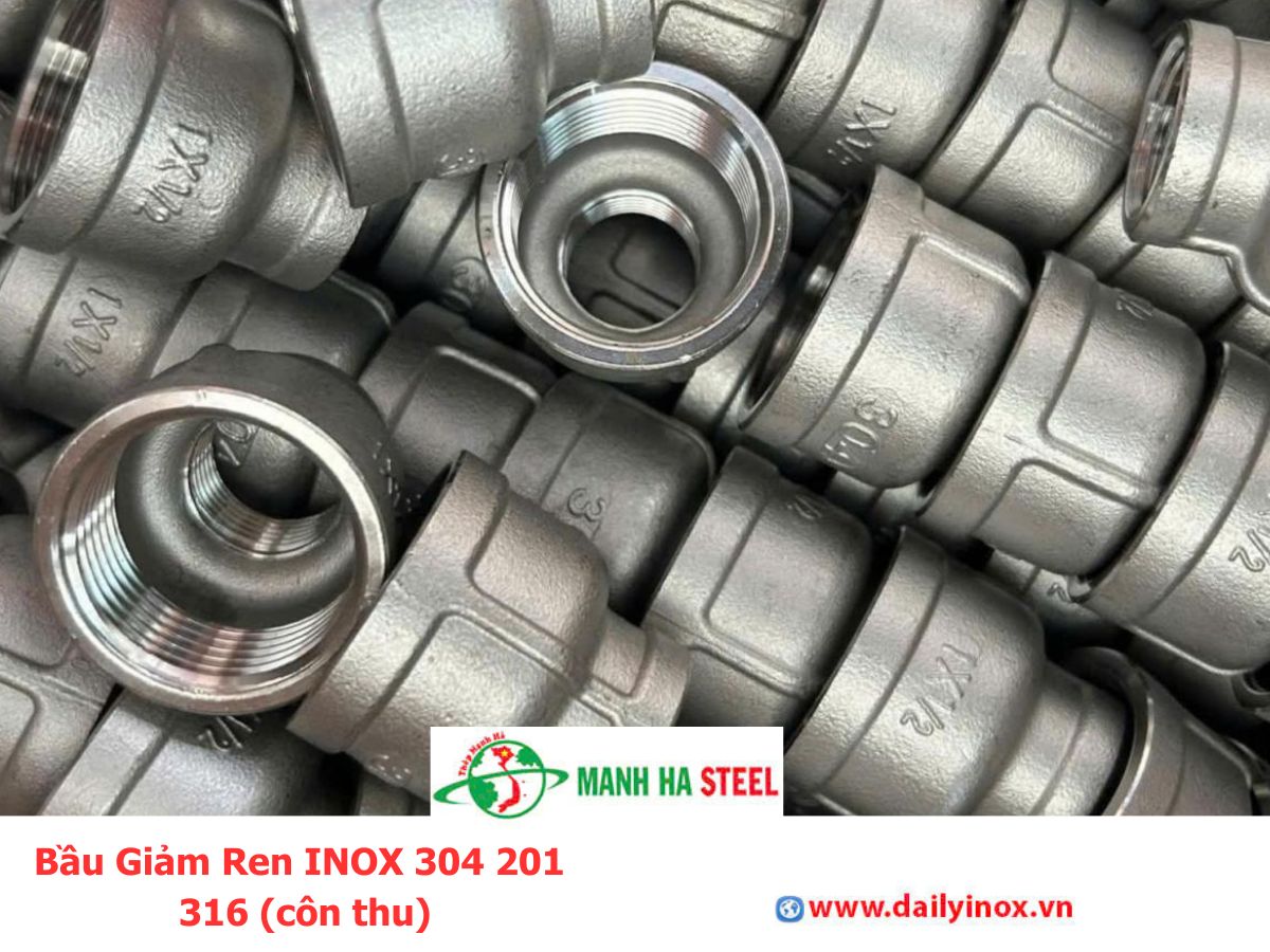 Bầu Giảm Ren INOX 304 201 316 (côn thu)