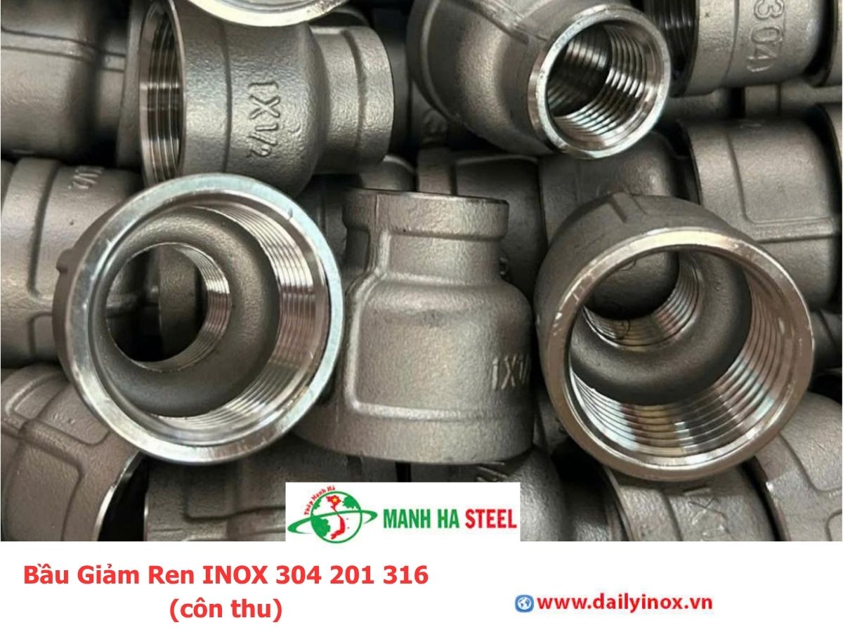Bầu Giảm Ren INOX 304 201 316 (côn thu)