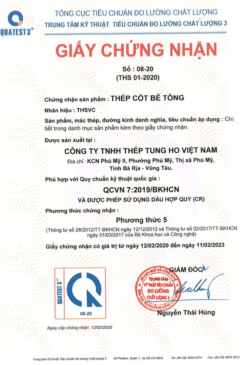 Bảng Báo Giá Thép TungHo Hôm Nay