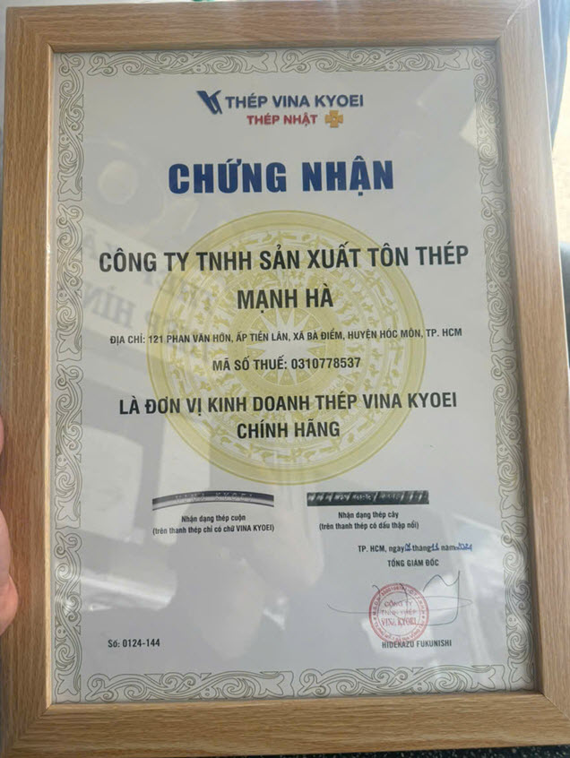 Giá Thép Việt Nhật Vina Kyoei