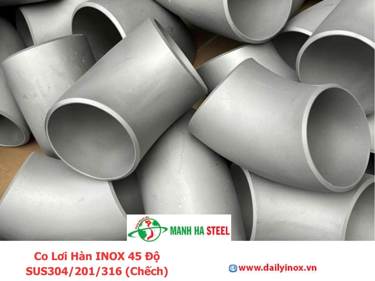 Co Lơi Hàn INOX 45 Độ SUS304/201/316 (Chếch)