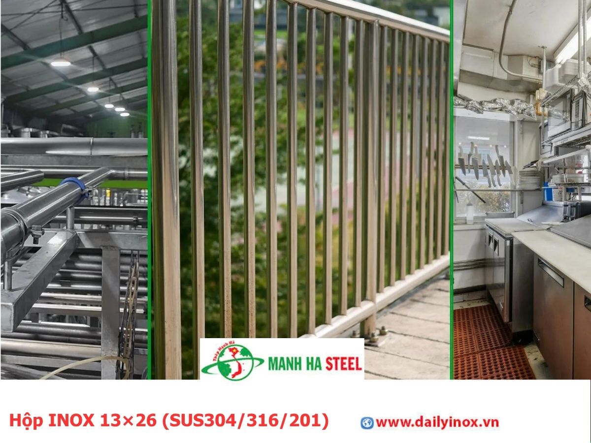 Bảng Báo Giá Hộp INOX 13×26 (SUS304/316/201)