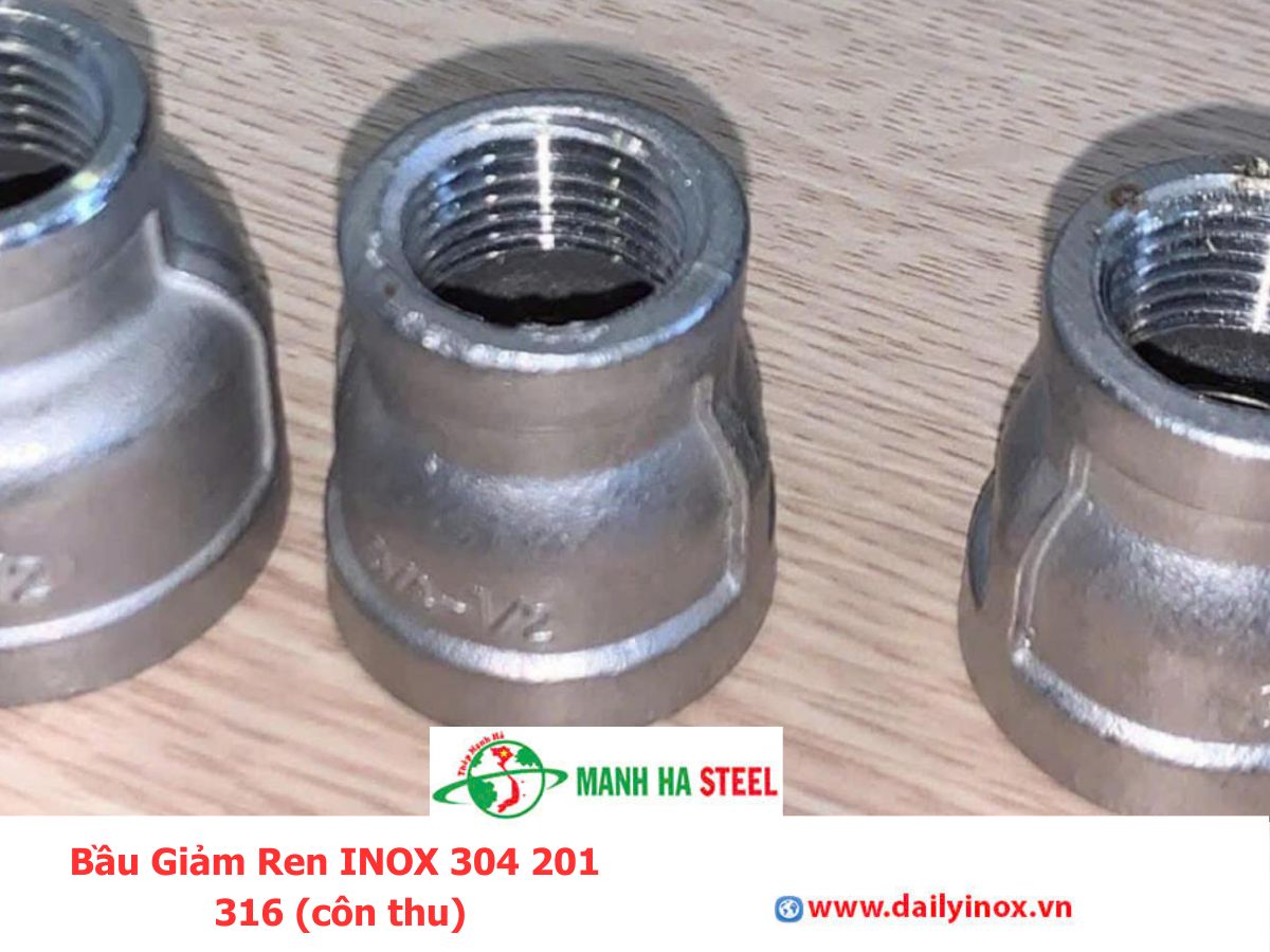 Bầu Giảm Ren INOX 304 201 316 (côn thu)
