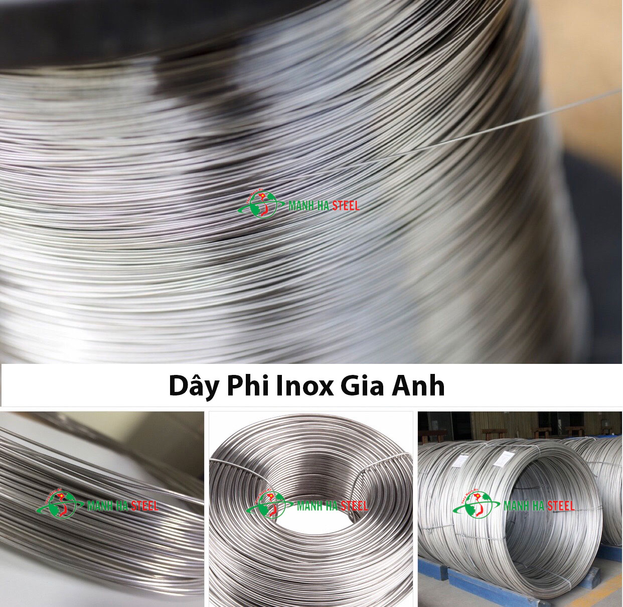 Dây Phi Inox Gia Anh 201, 304, 316, 403, 430, 410, 310, 420 - Đại lý Inox Mạnh Hà