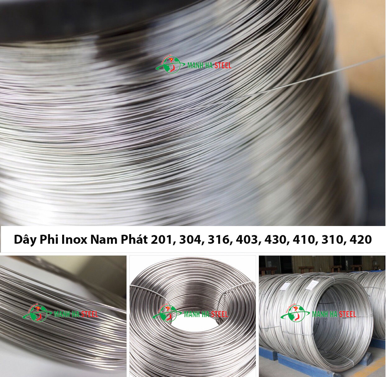 Dây Phi Inox Nam Phát 201, 304, 316, 403, 430, 410, 310, 420 - Đại lý Inox Mạnh Hà