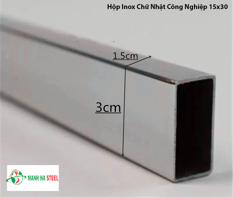 Hộp Inox Chữ Nhật Công Nghiệp 15x30 - Đại Lý Inox Mạnh Hà và Bảng Giá Chi Tiết
