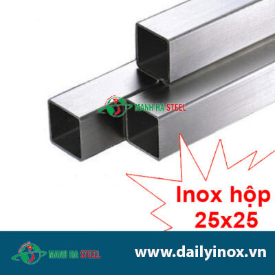 Hộp Inox Vuông 25.0x25.0mm - Đại lý Inox Mạnh Hà: Thông số kỹ thuật và Bảng giá