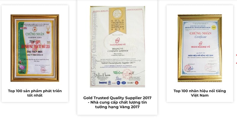 Bảng Báo Giá  Inox Hoàng Vũ