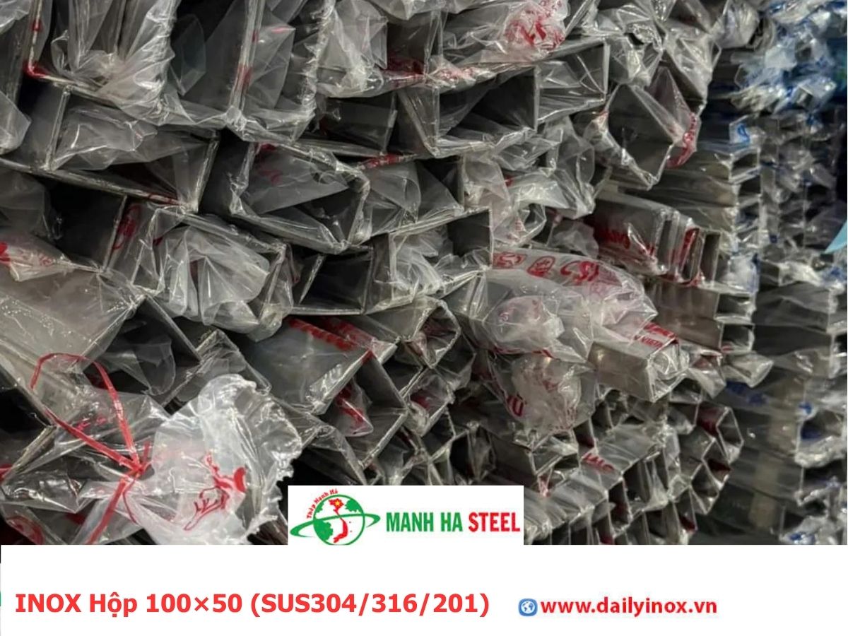 Bảng Báo Giá INOX Hộp 100×50 (SUS304/316/201)