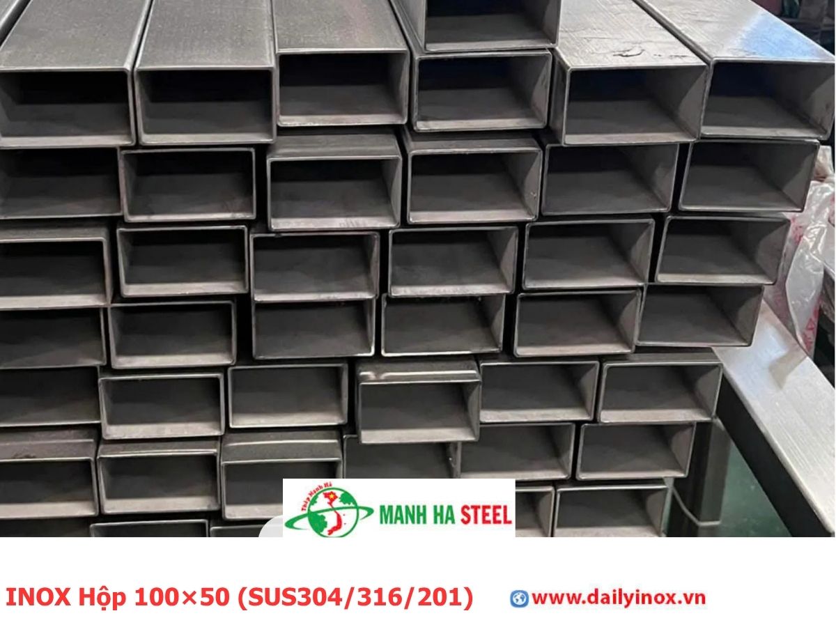 Bảng Báo Giá INOX Hộp 100×50 (SUS304/316/201)