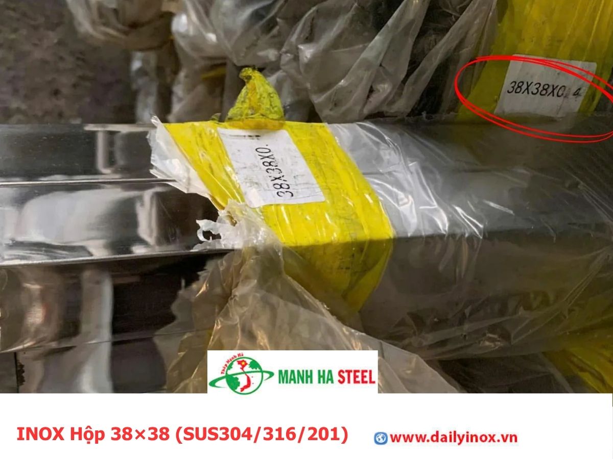 Bảng Báo Giá INOX Hộp 38×38 (SUS304/316/201)