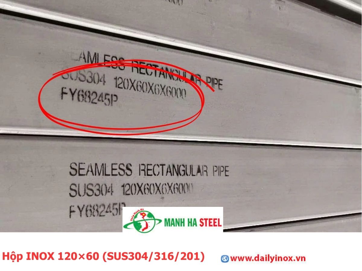 Bảng Báo Giá Hộp INOX 120×60 (SUS304/316/201)