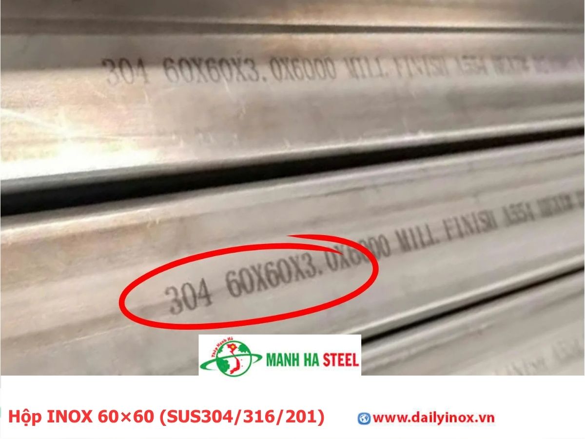 Bảng Báo Giá Hộp INOX 60×60 (SUS304/316/201)