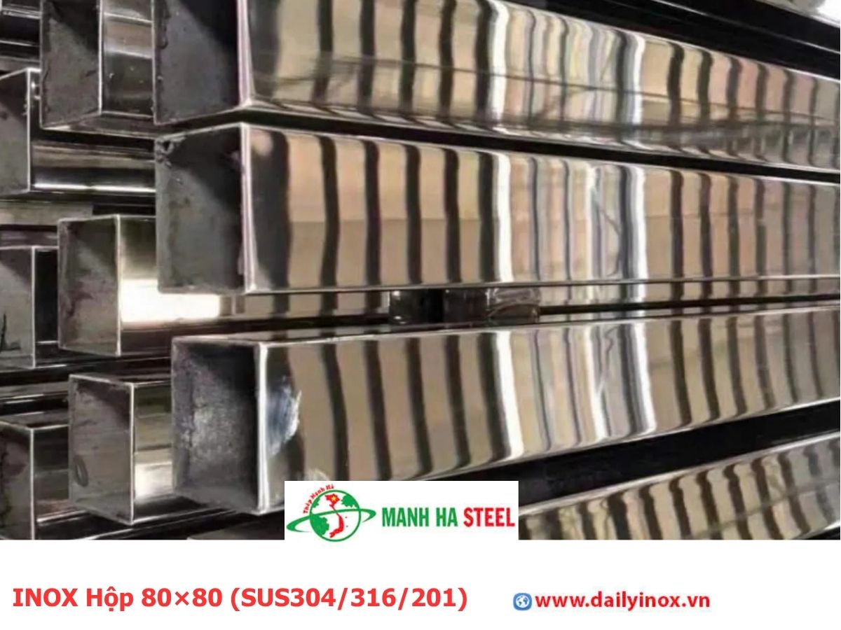 INOX Hộp 80×80 (SUS304/316/201)
