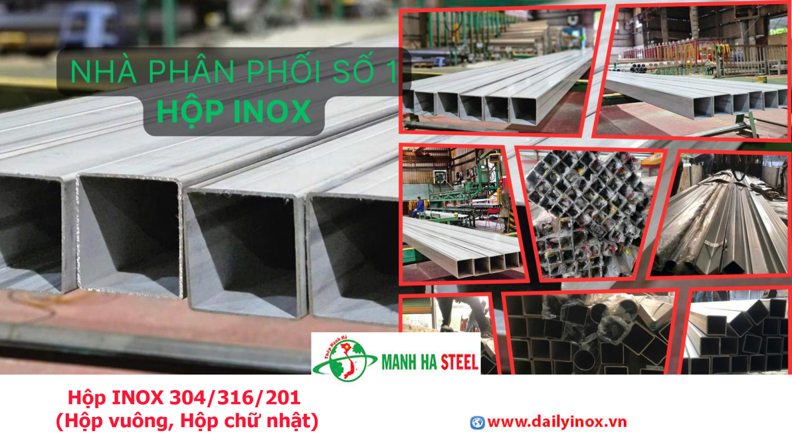 Hộp INOX 304/316/201 (Hộp vuông, Hộp chữ nhật)