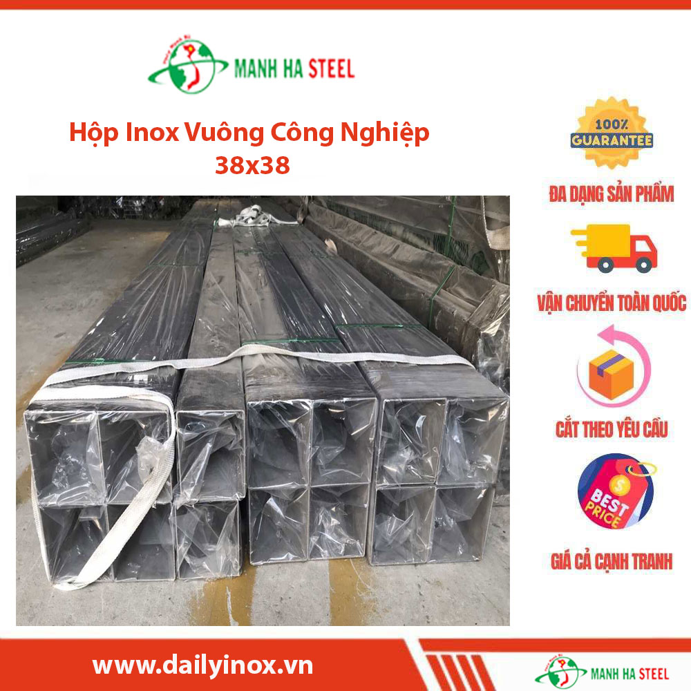 Hộp Inox Vuông Trung Quốc 38x38 - Đại lý Inox Mạnh Hà và Bảng Giá Chi Tiết