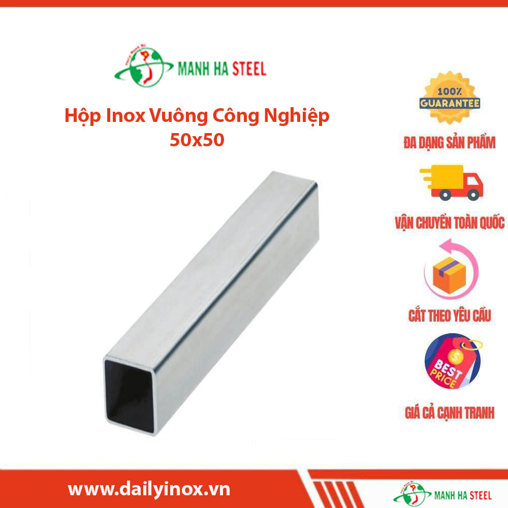 Hộp Inox Vuông Trung Quốc 50x50 - Đại lý Inox Mạnh Hà và Bảng Giá Chi Tiết