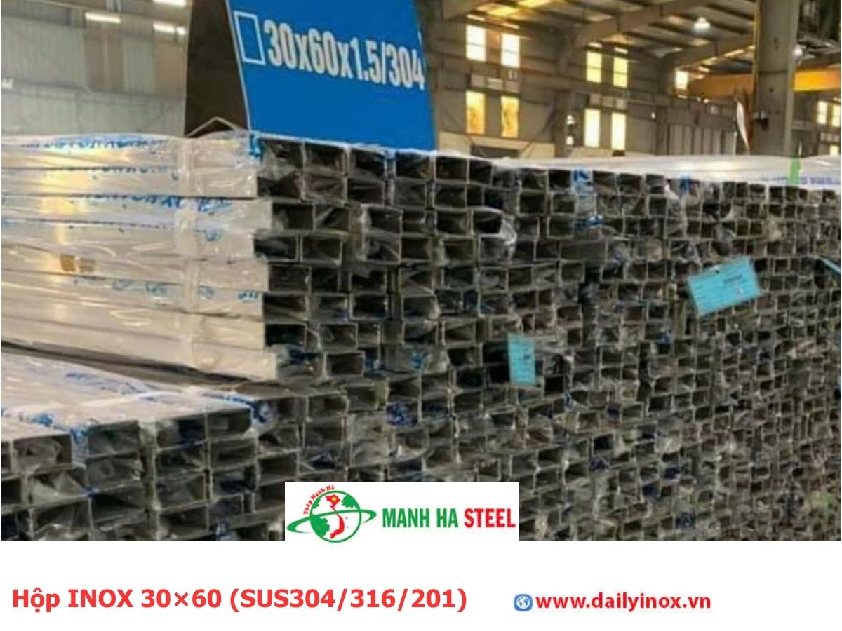 Bảng Báo Giá Hộp INOX 30×60 (SUS304/316/201)