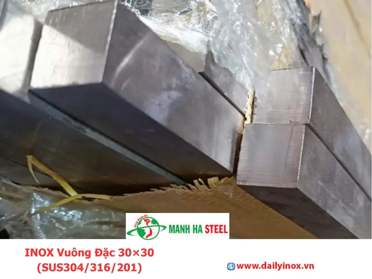 INOX Vuông Đặc 30×30 (SUS304/316/201)