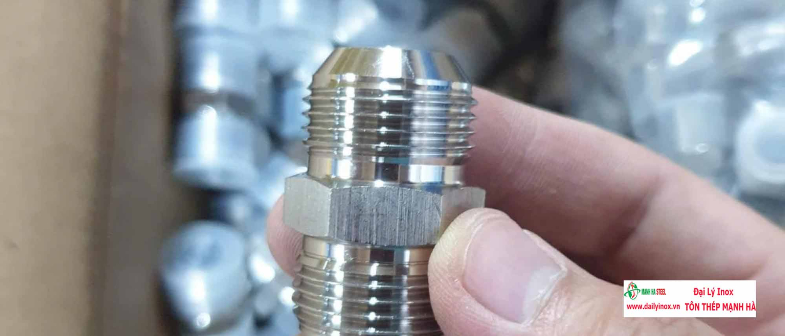 Kép hai đầu ren inox