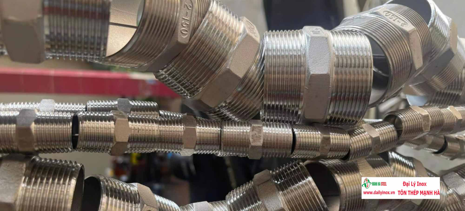 Kép hai đầu ren inox