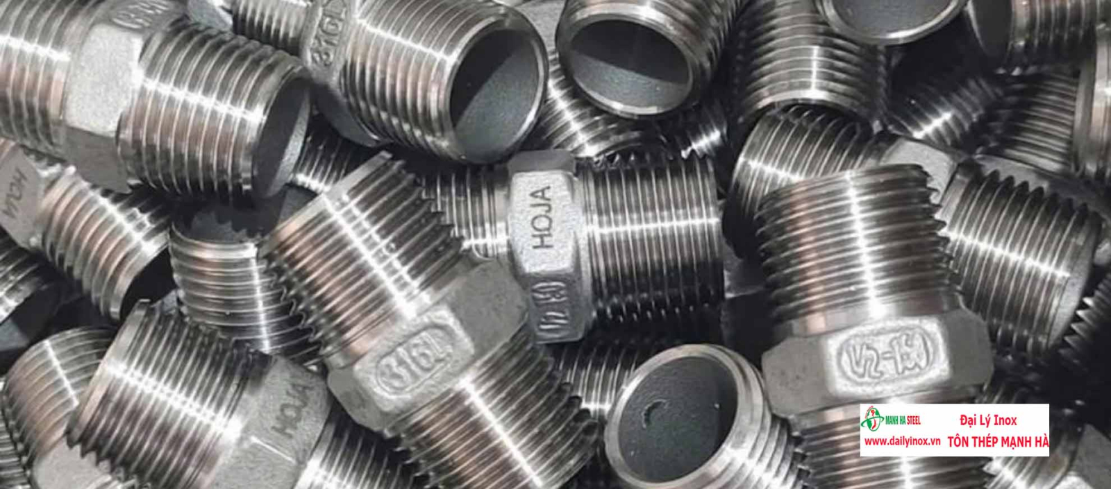 Kép hai đầu ren inox