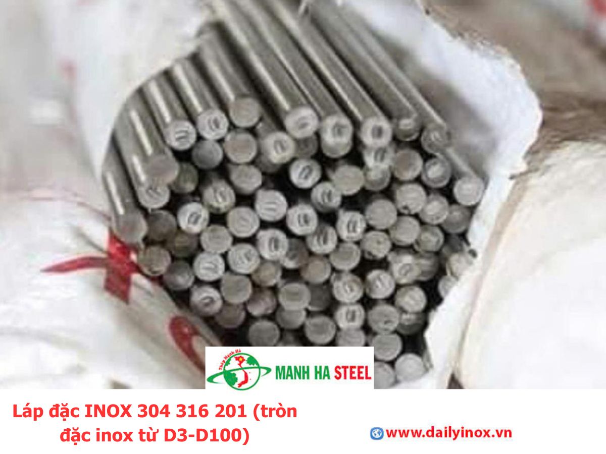 Bảng Báo Giá Láp đặc INOX 304 316 201 (tròn đặc inox từ D3-D100)