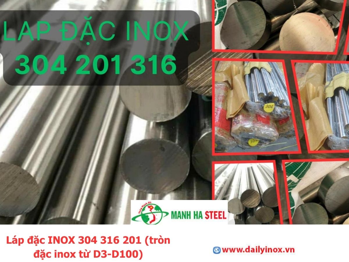 Bảng Báo Giá Láp đặc INOX 304 316 201 (tròn đặc inox từ D3-D100)