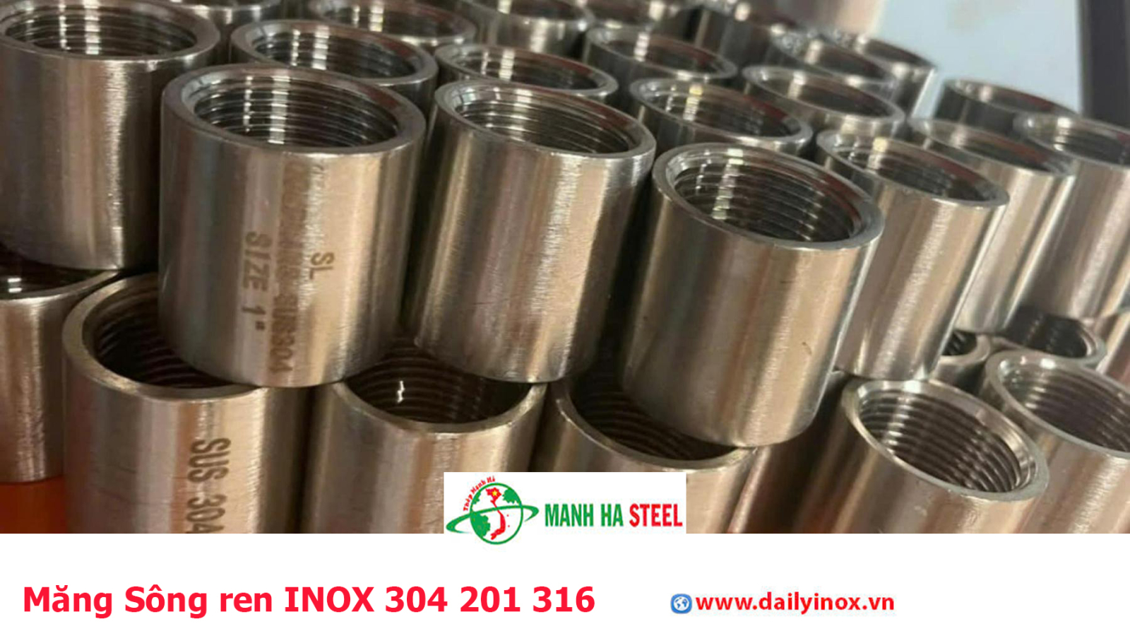 Măng Sông ren INOX 304 201 316