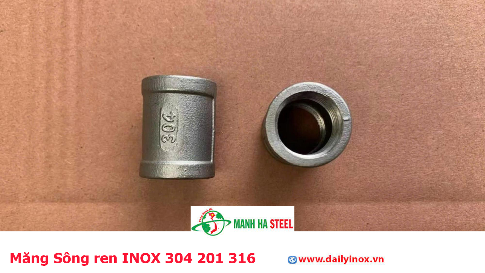 Măng Sông ren INOX 304 201 316