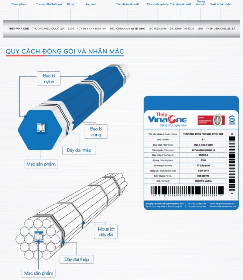 Bảng Báo Giá Thép Hộp VinaOne