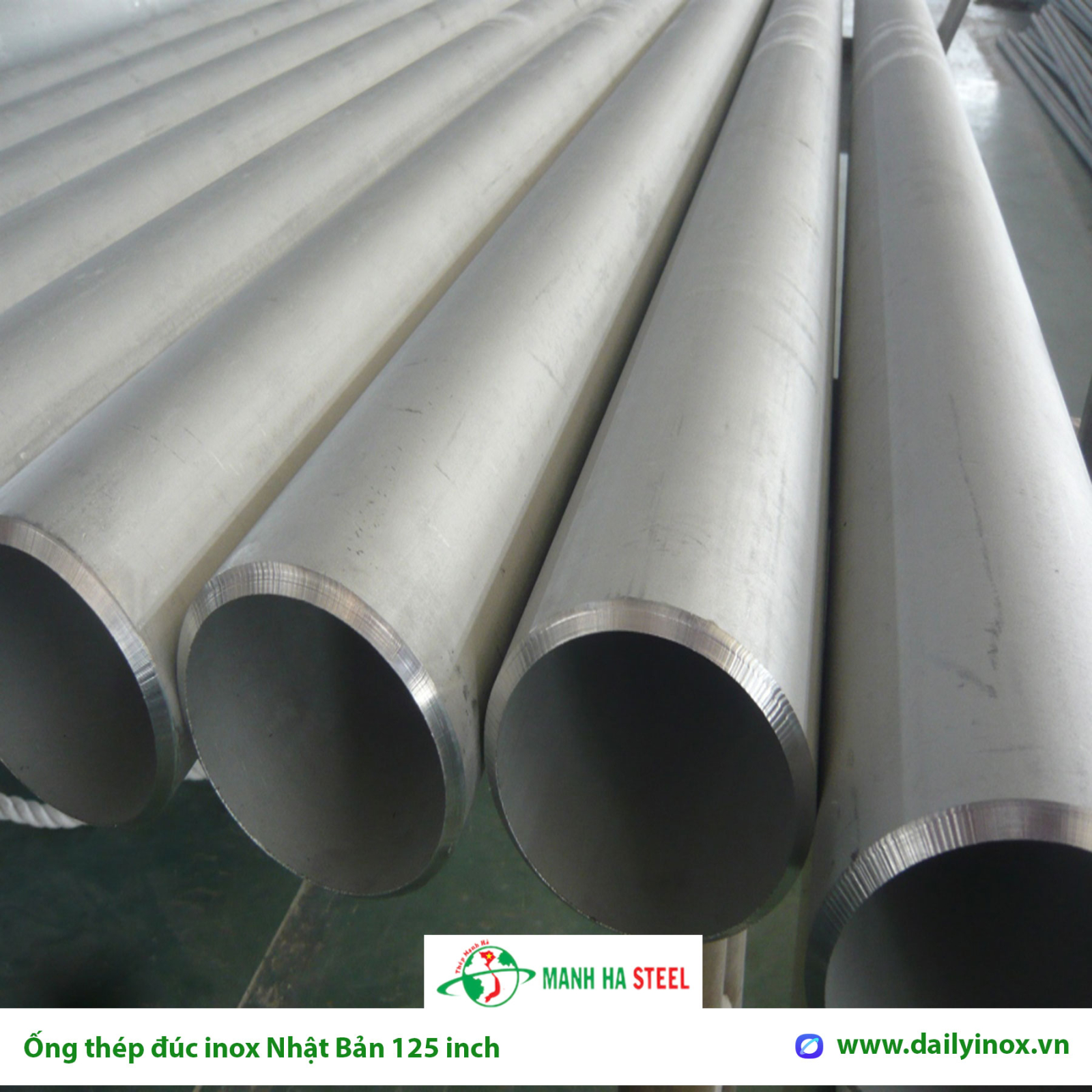 Ống đúc inox Nhật Bản 125 inch, Ống thép đúc inox Nhật Bản 125 inch