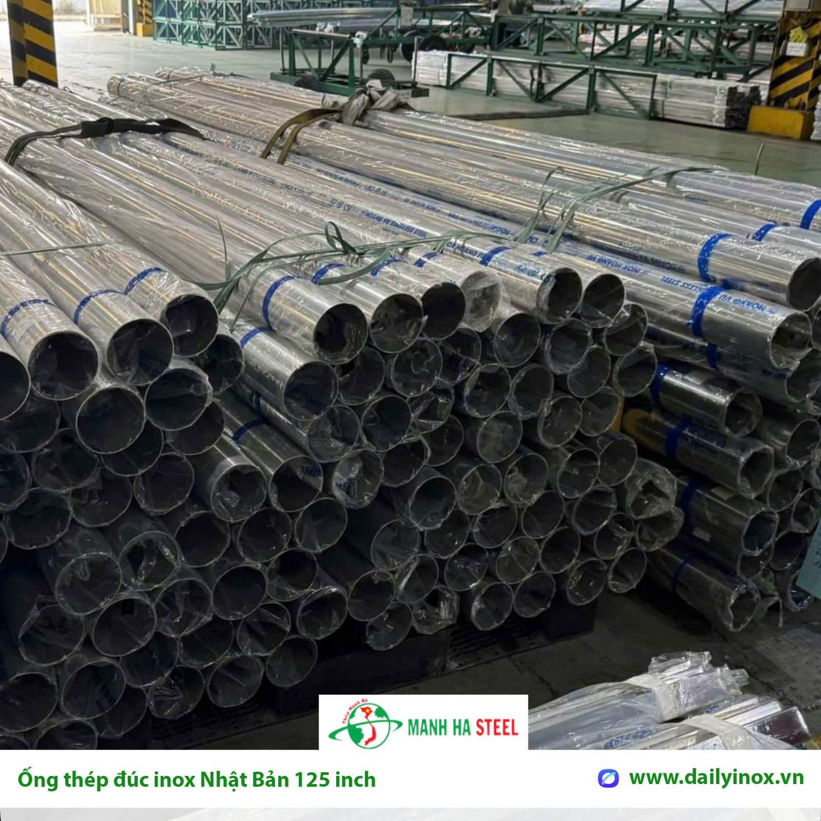 Ống đúc inox Nhật Bản 125 inch, Ống thép đúc inox Nhật Bản 125 inch