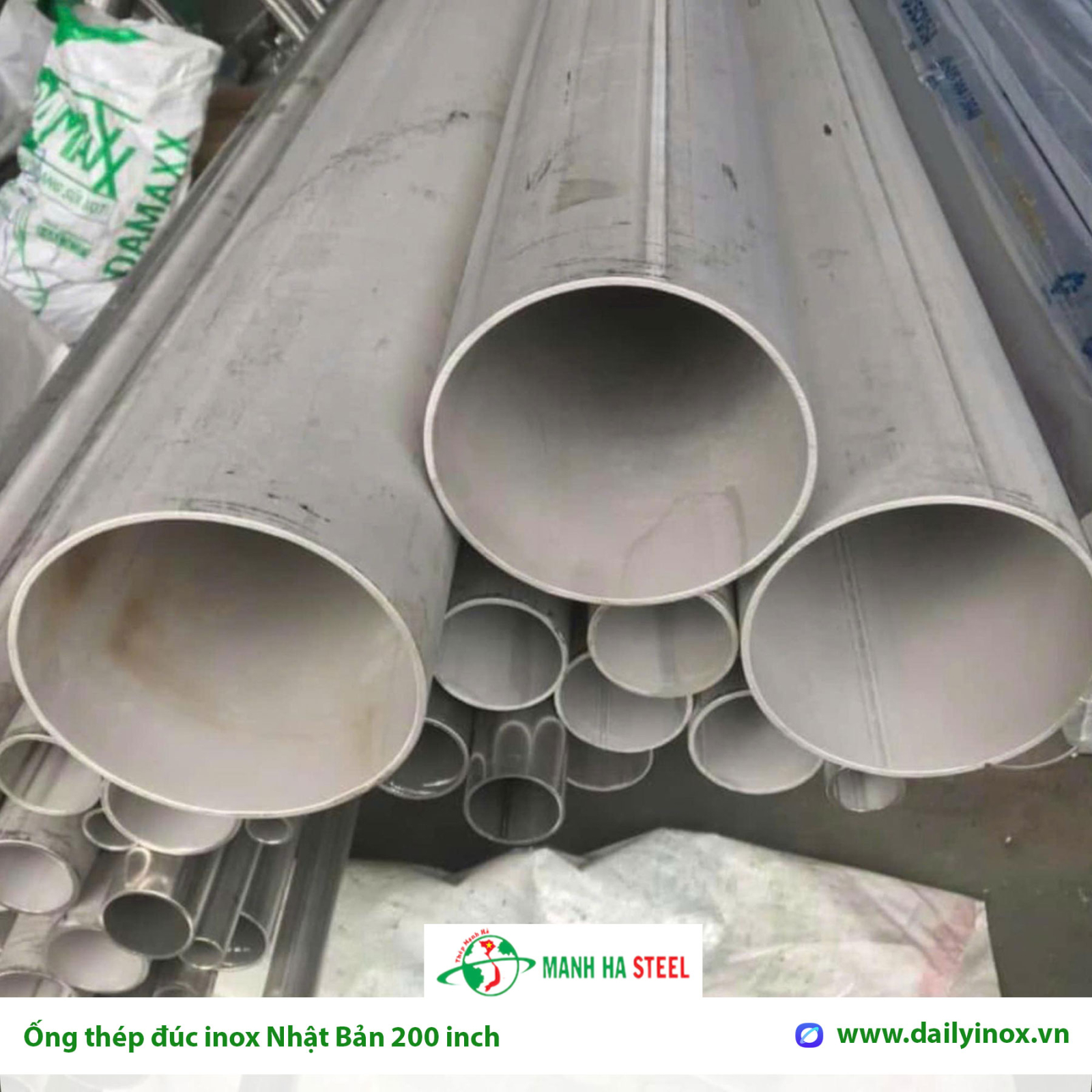Ống đúc inox Nhật Bản 200 inch, Ống thép đúc inox Nhật Bản 200 inch