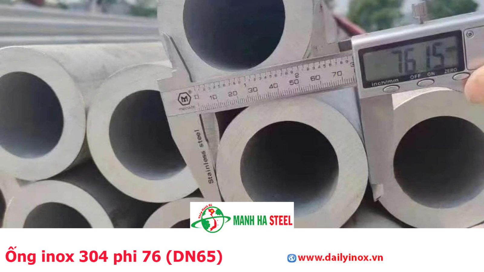 Bảng Báo Giá Ống inox 304 phi 76 (DN65)