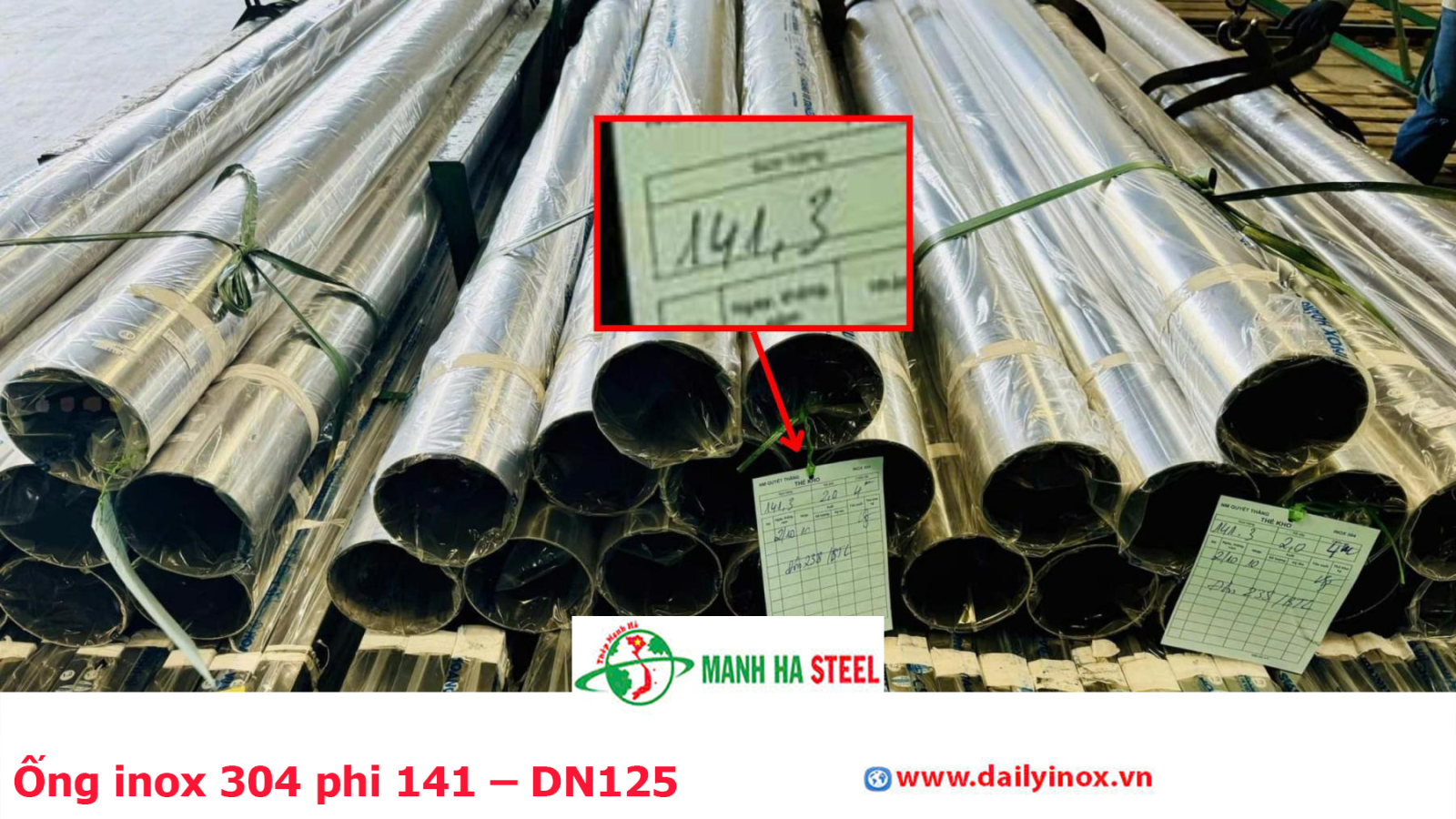 Bảng Báo Giá Ống inox 304 phi 141 – DN125