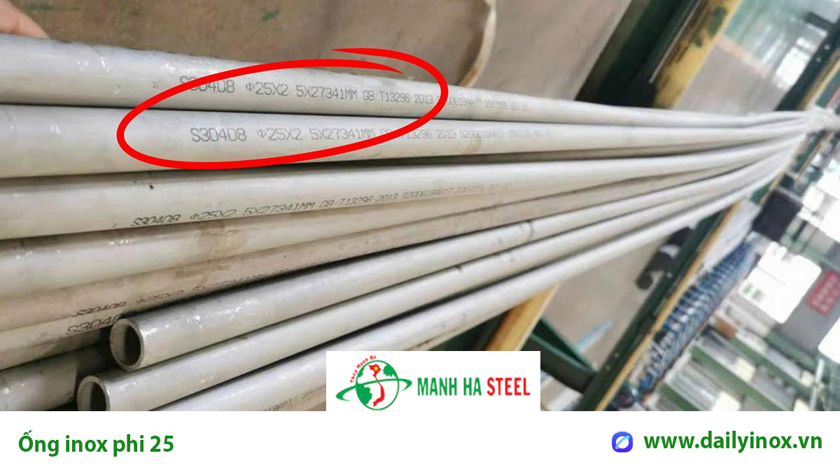 Bảng Báo Giá Ống inox Phi 25