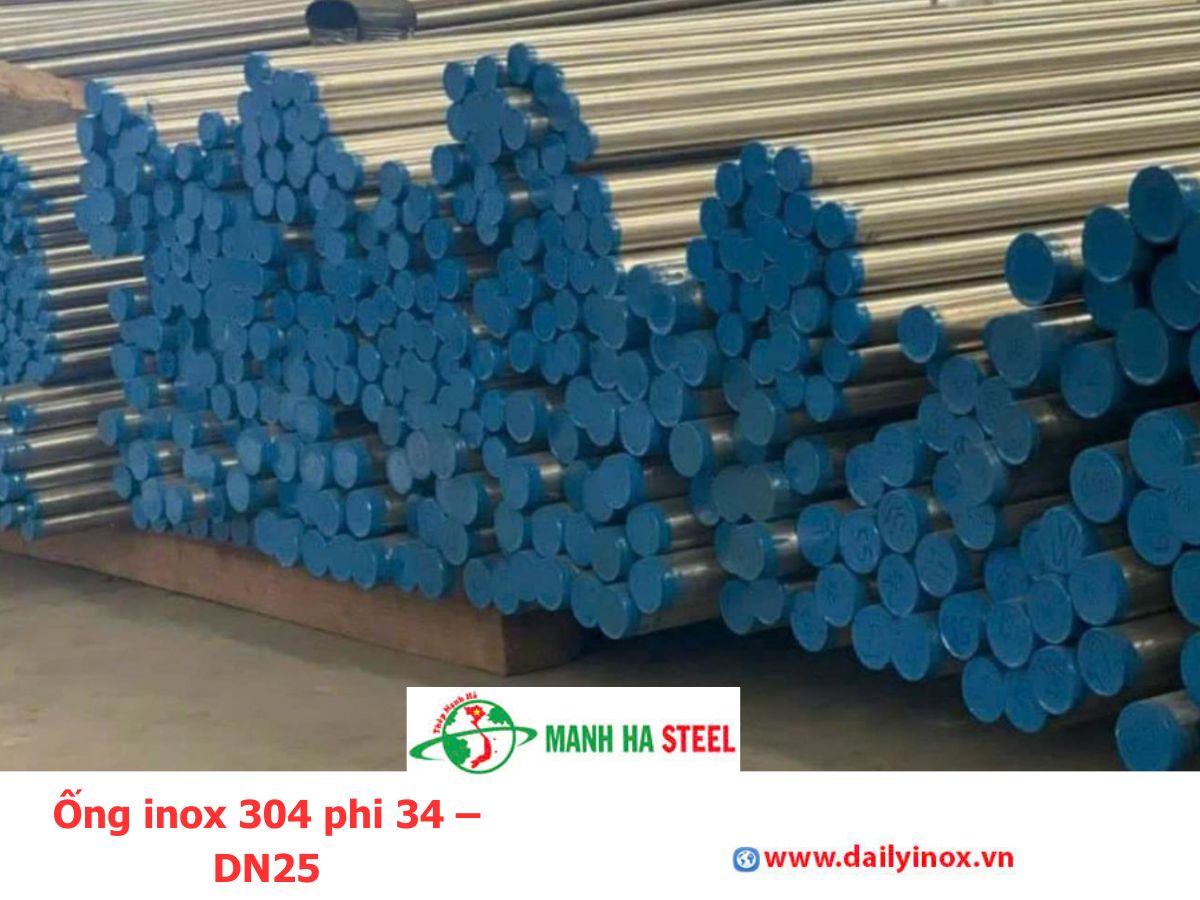 Bảng Báo Giá Ống inox 304 phi 34 – DN25
