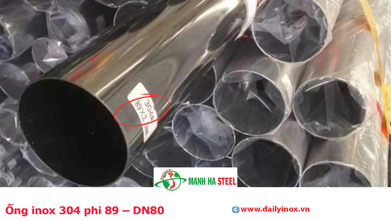 Bảng Báo Giá Ống inox 304 phi 89 – DN80