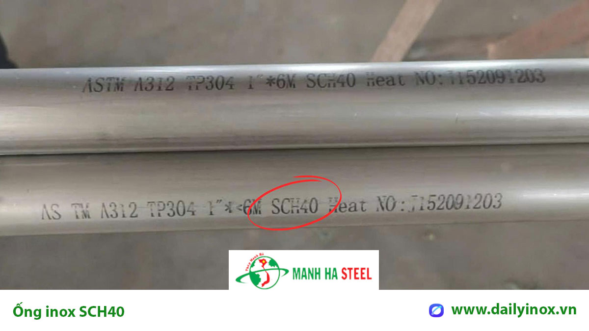 Bảng Báo Giá Ống inox SCH40