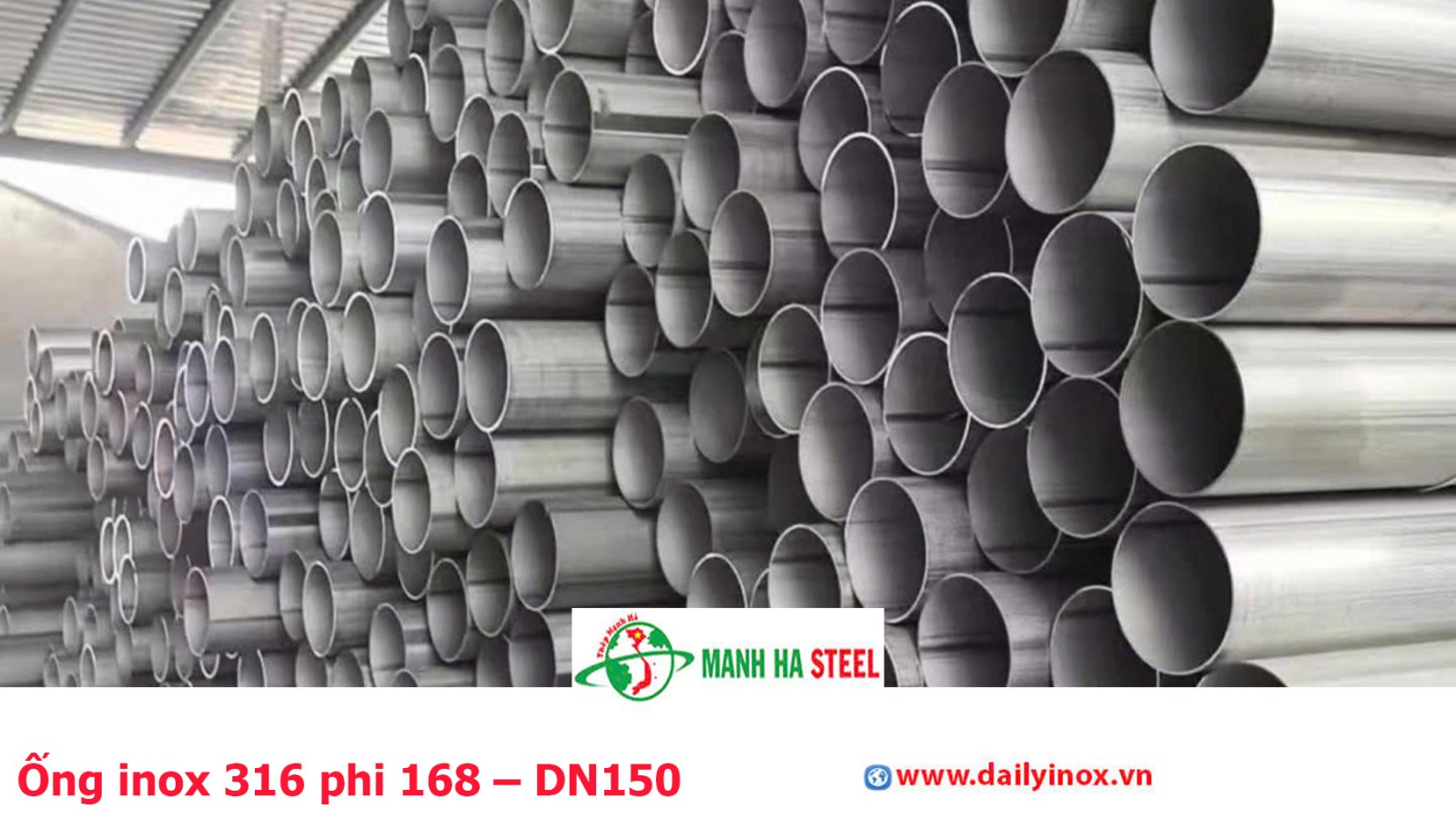 Bảng Báo Giá Ống inox 316 phi 168 – DN150