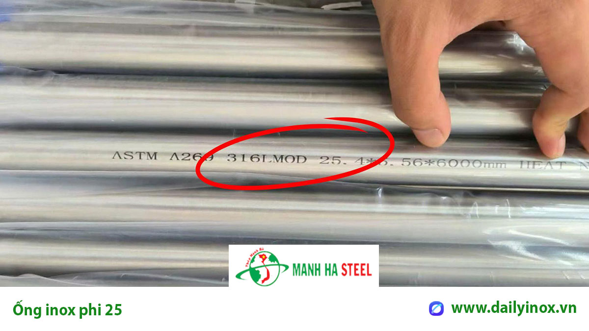 Bảng Báo Giá Ống inox Phi 25