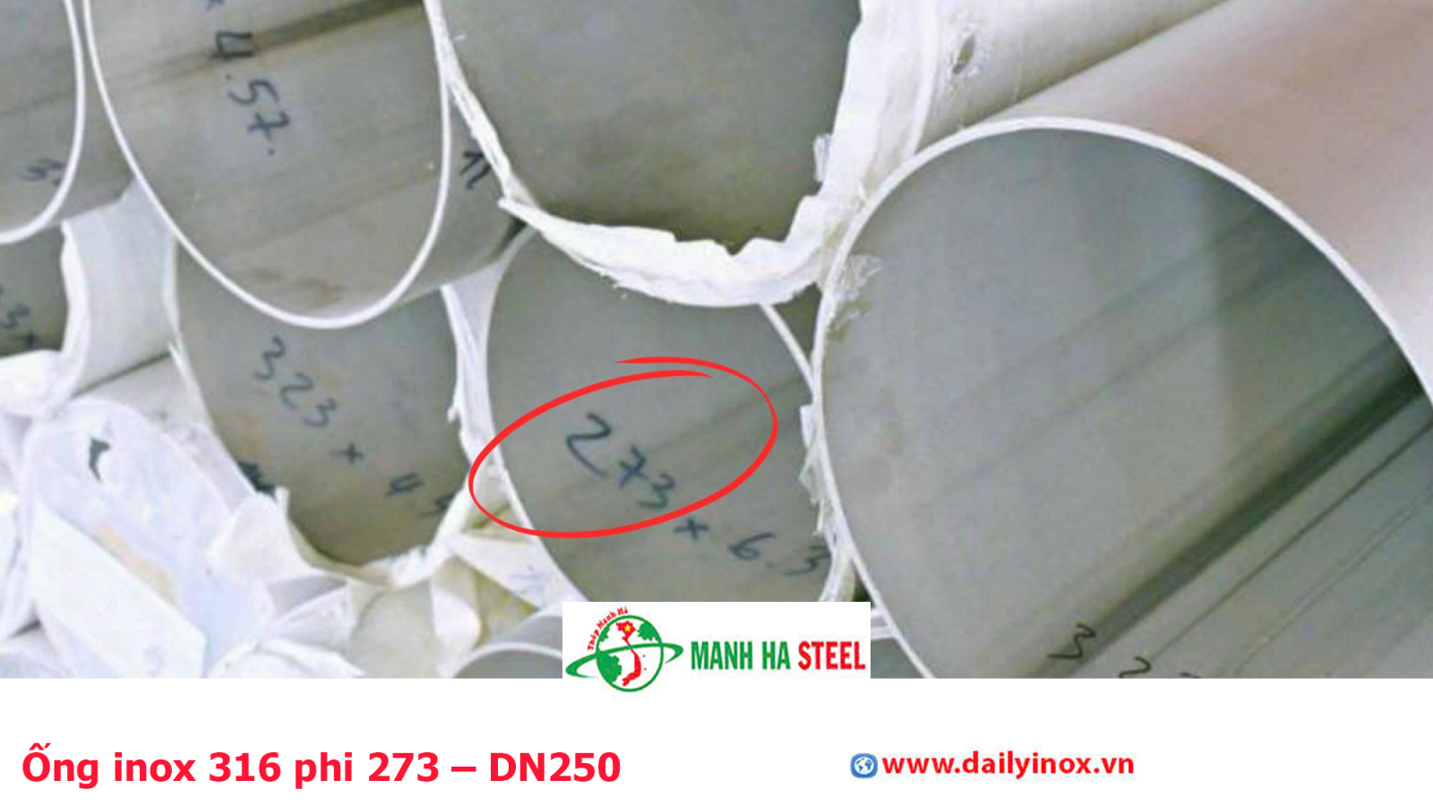 Bảng Báo Giá Ống inox 316 phi 273 – DN250