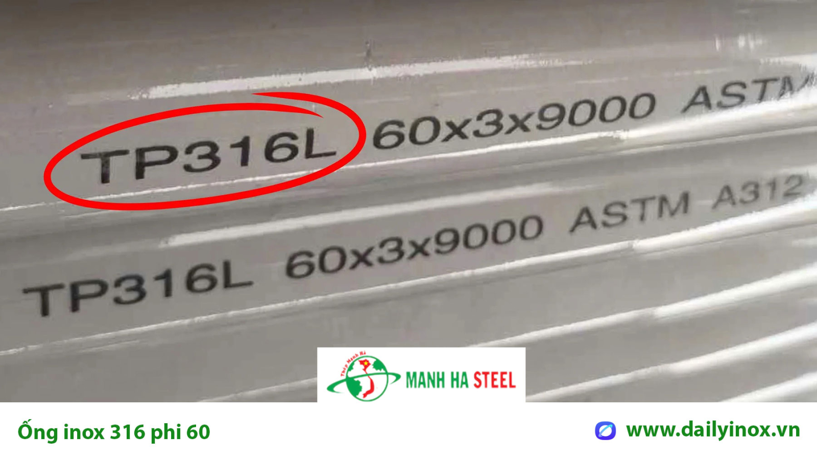 Bảng báo giá ống inox 316 phi 60 – DN50