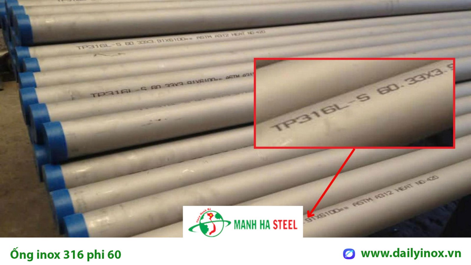 Bảng báo giá ống inox 316 phi 60 – DN50