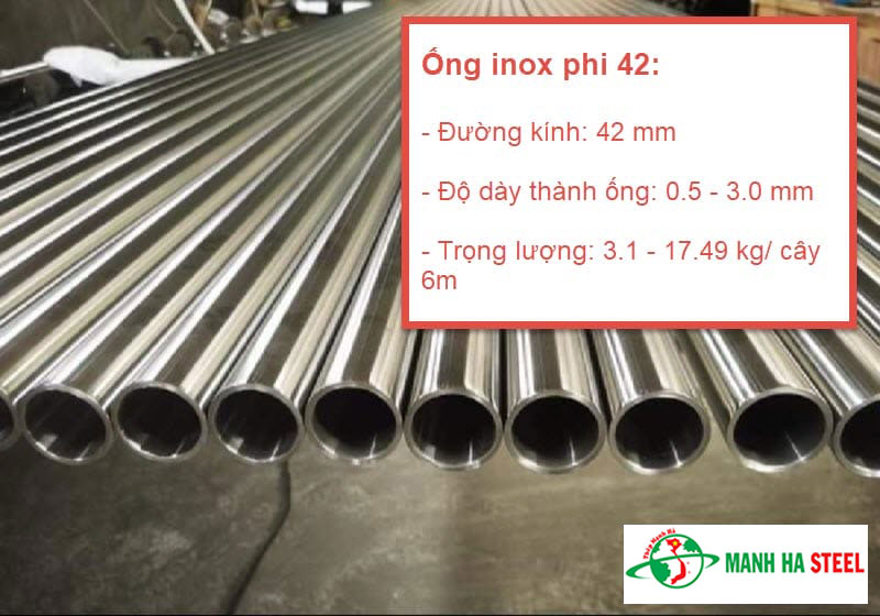 Ống inox công nghiệp TVL Ø42mm