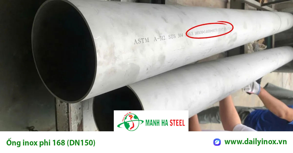 Bảng báo giá ống inox phi 168 DN150